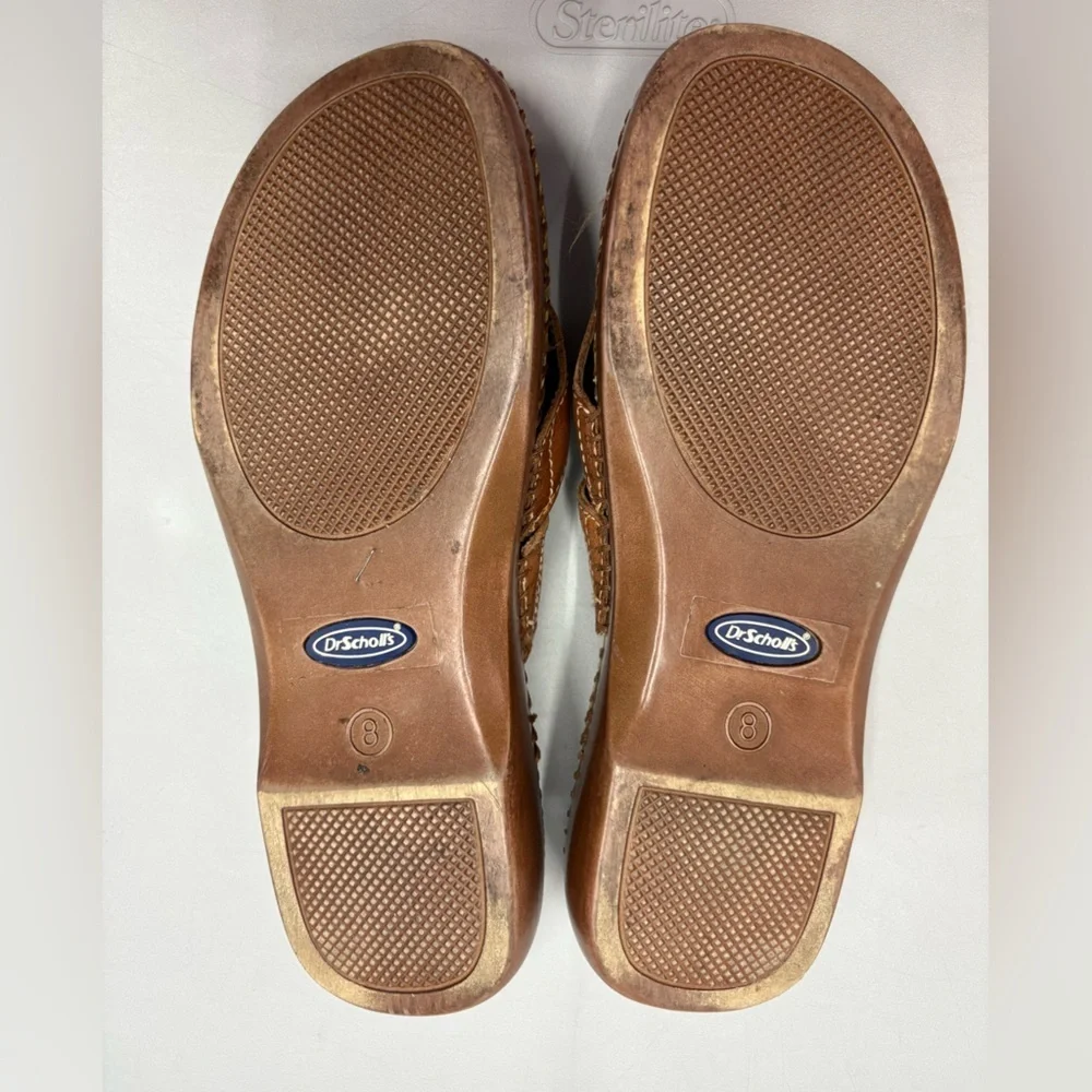 Dr. Scholl's Air Pillo Thong Leather Sandals Womens Flip Flops Wedge Shoes Sz 8 - Picture 11 of 12